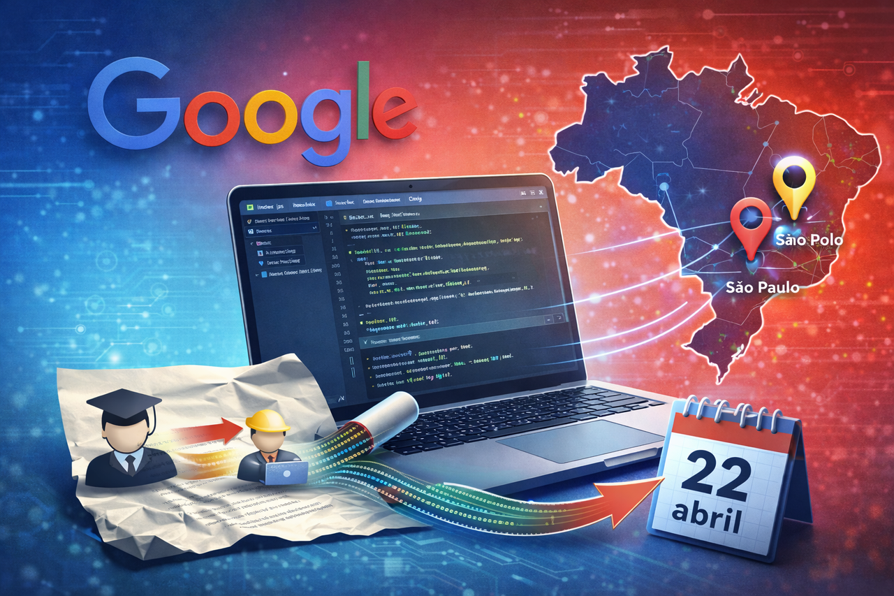 Google abre estágio em Engenharia de Software 2026: inscrições até 22 de abril para vagas em SP e BH