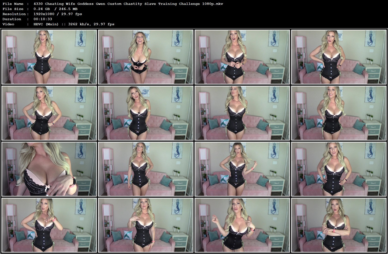 4330 Cheating Wife Goddess Gwen Custom Chastity Slave Training Challenge 1080p mkv