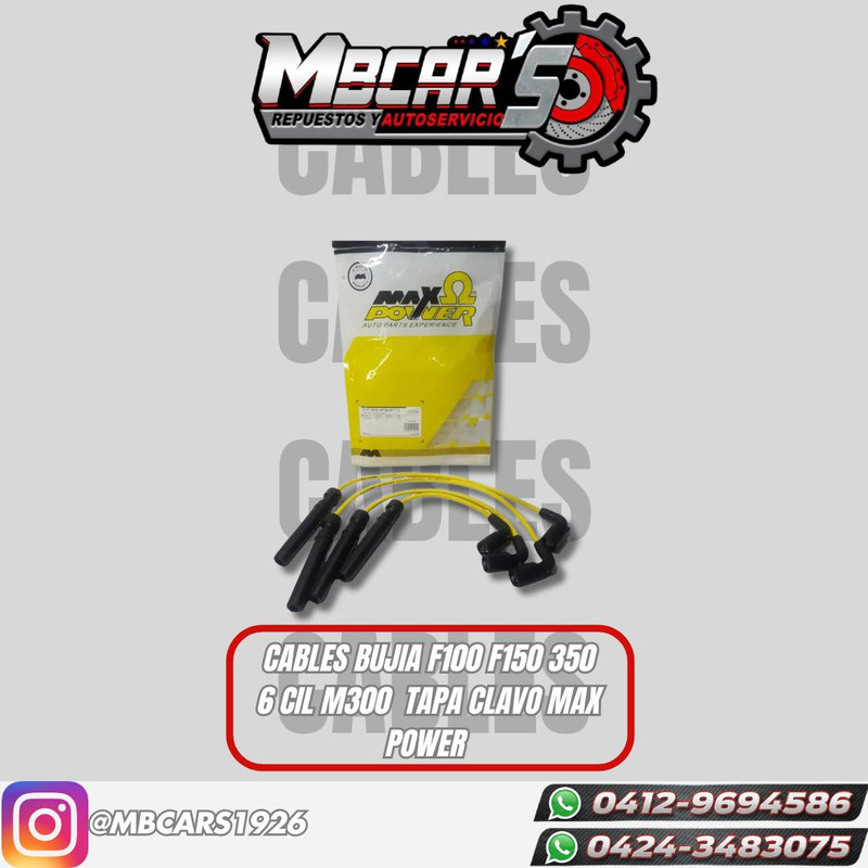 CABLES BUJIAS FO F100 / F150 / F350 LARIAT 6 CIL M300 TAPA CLAVO 