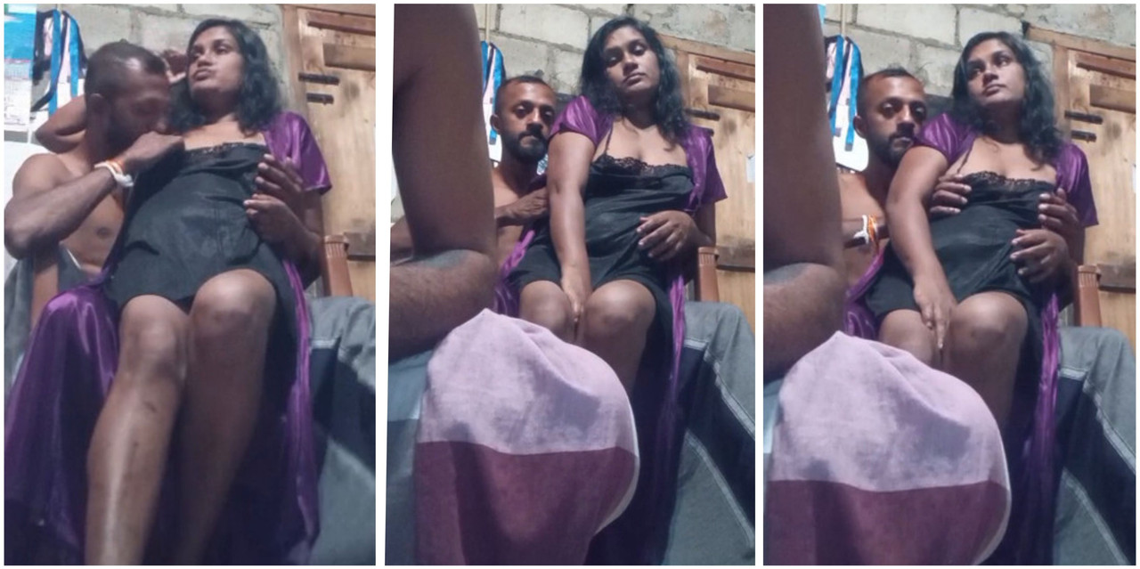 Lankan Village Wife All Dressed Up and Shared with a Friend by Her Cuck Husband