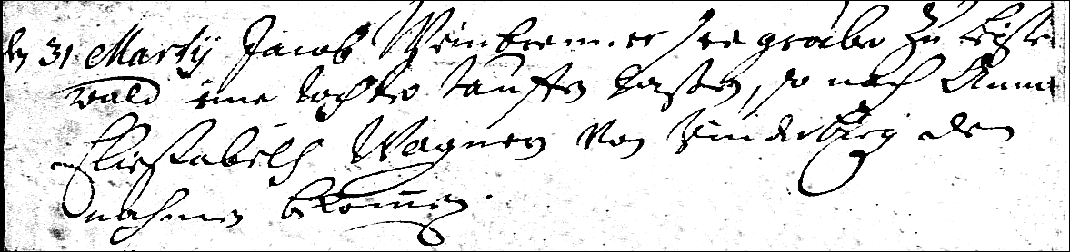 Taufe 1743 Spielberg