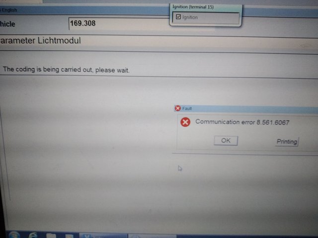 xentry variant coding error