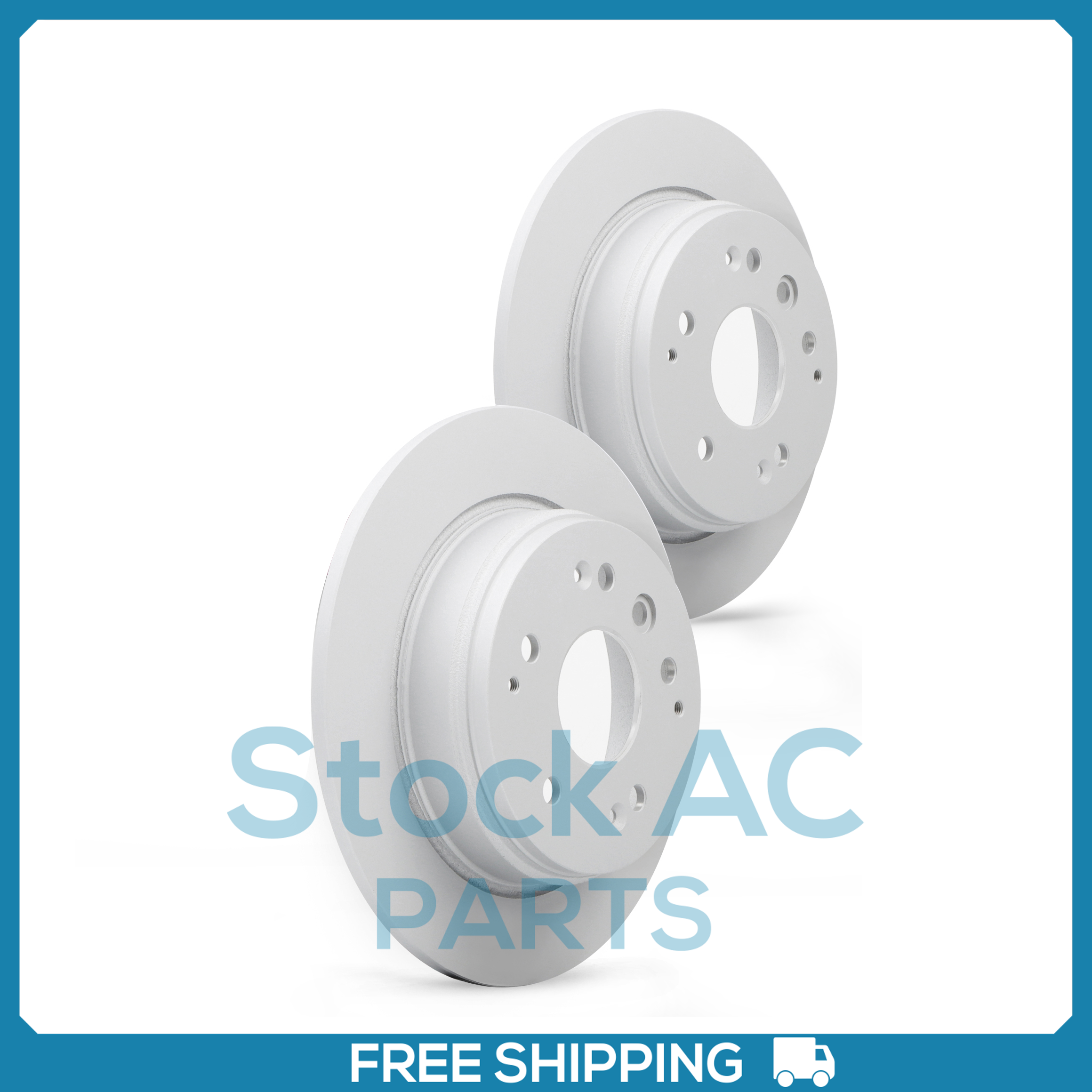 New 2PCS Rear Coated Solid Disc Brake Rotor Fits Acura TL, Element