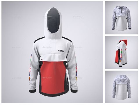 Anorak Windbreaker Nautical or Sailing Jacket Mock-Up