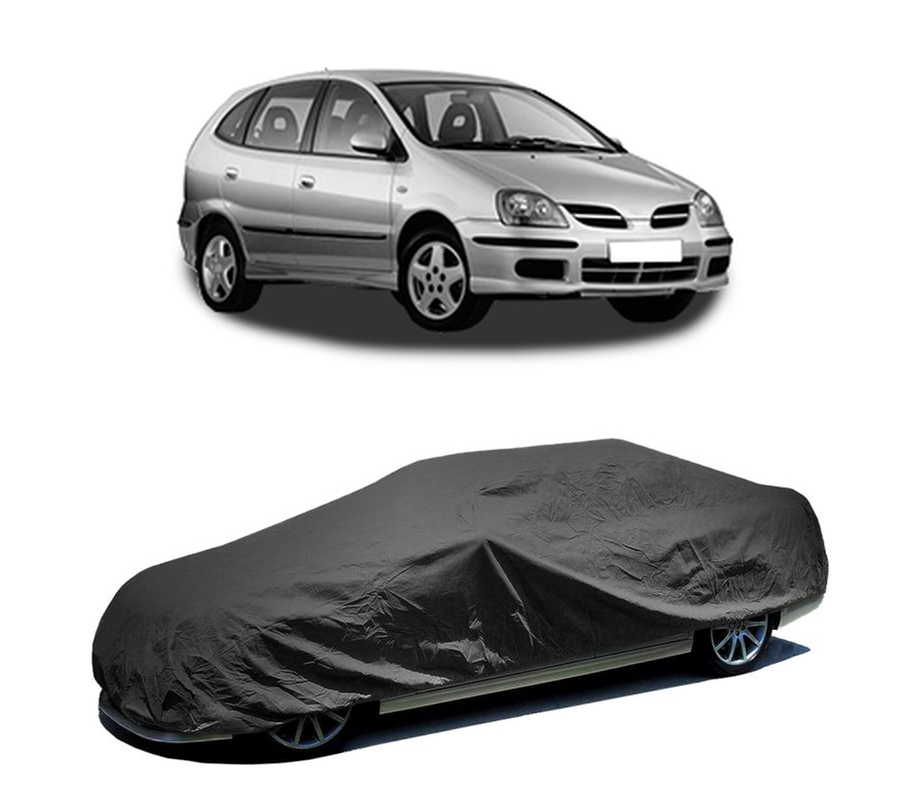 Husa tip prelata auto pentru NISSAN ALMERA TINO (V10) 2000 - 2006,culoare negru, material textil impermeabil, rezistanta la intemperii praf UV, CARPASSION Husa Protectie