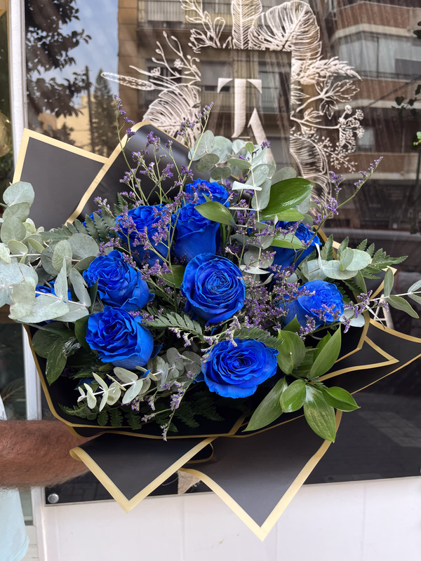Ramo 12 Rosas Azules