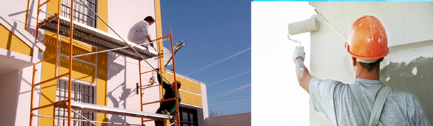 Ejemplo de trabajos de pintura realizados por Prosigna, incluye muros con acabado en color blanco