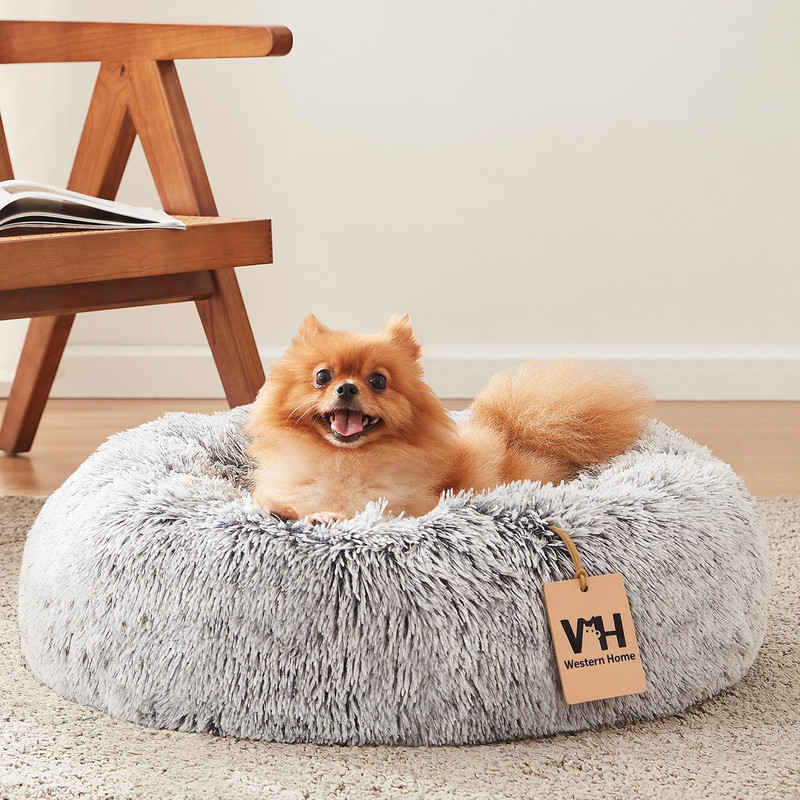 WESTERN HOME WH Calming Soft Round Dog & Cat Bed