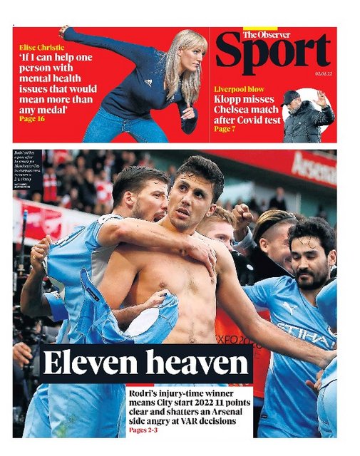 The Observer Sport – 02 January 2022