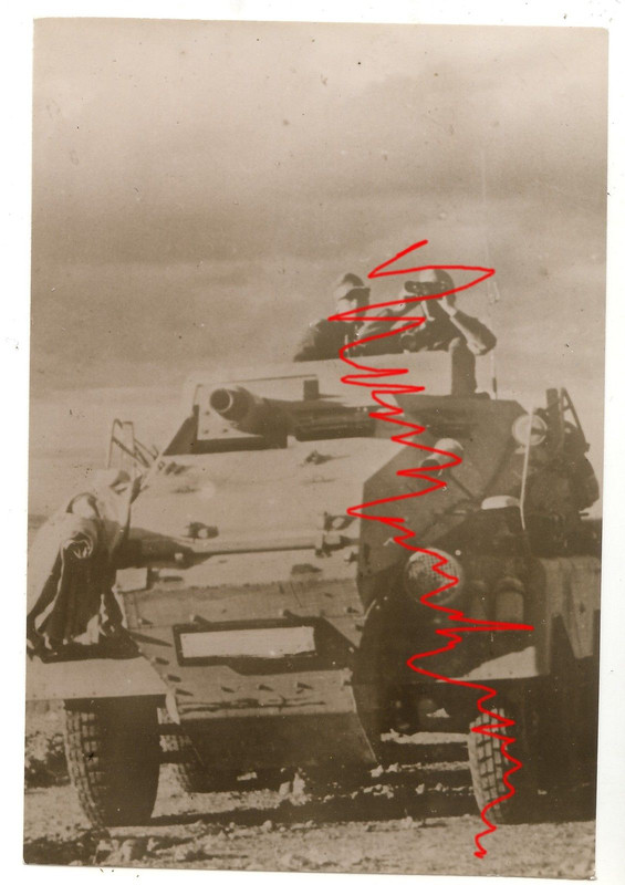PK Foto Deutscher Spähpanzer mit 7,5 cm Kurzrohr