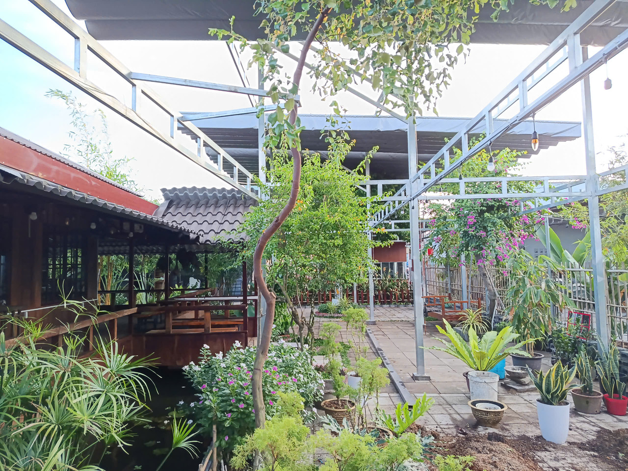 Hình minh họa mặt tiền quán cafe N68 Coffee với kiến trúc hiện đại