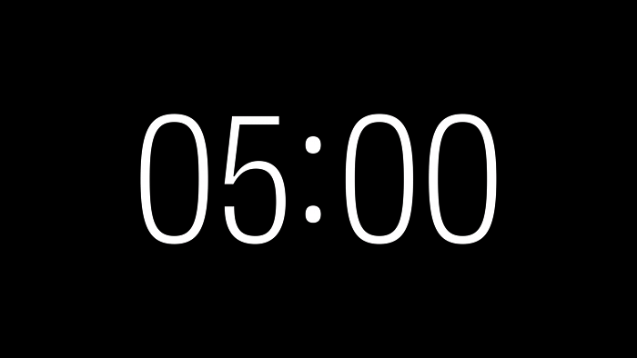 Glow 5-Minute Countdown with Alpha Channel for ProPresenter