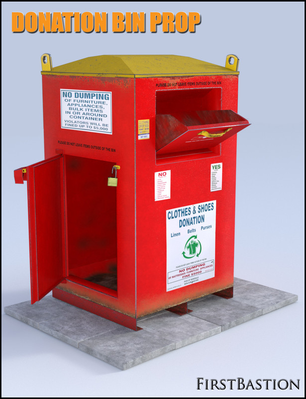 1stB Donation Bin Prop 1stB Donation Bin Prop