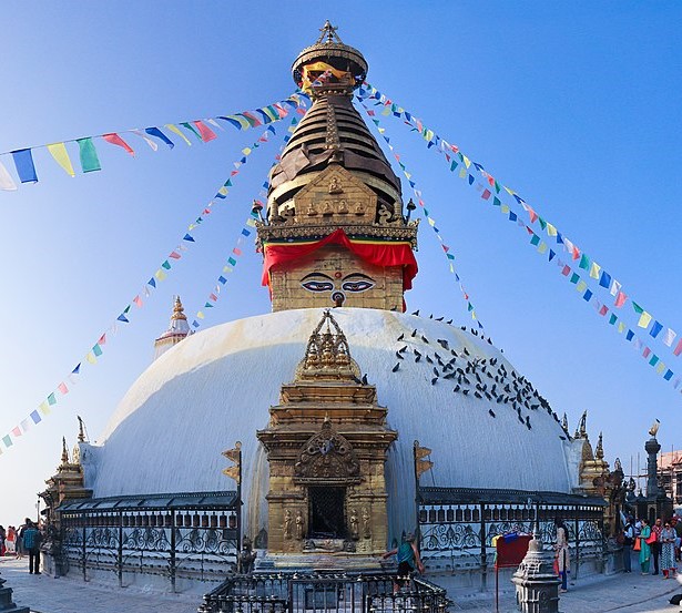 50 Paisas. Nepal (1994) 1024px-Swayambhunath-2018