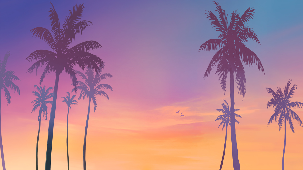 Vice City inspired neon cityscape