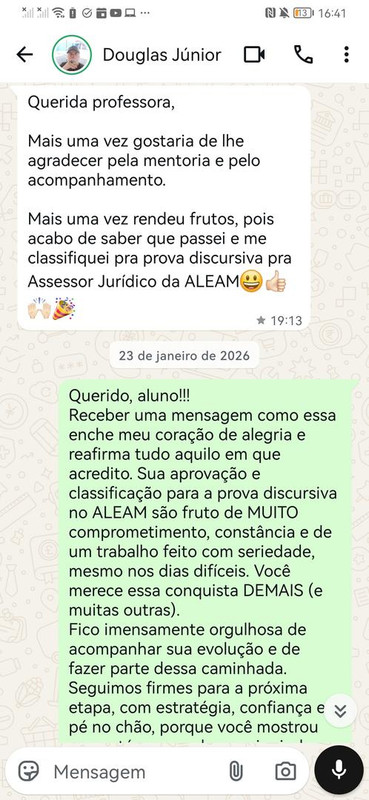 Depoimento aluno aprovado 2