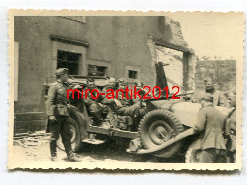 Foto, Wehrmacht, Soldaten, PKW, Cappel (Moselle)