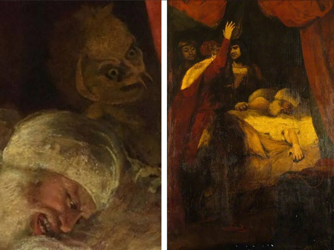 Aparece perturbador demonio en pintura del Siglo XVIII; era restaurada