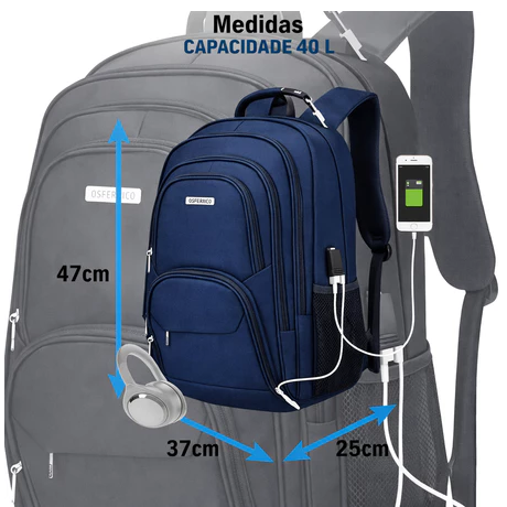 Mochila Escolar USB