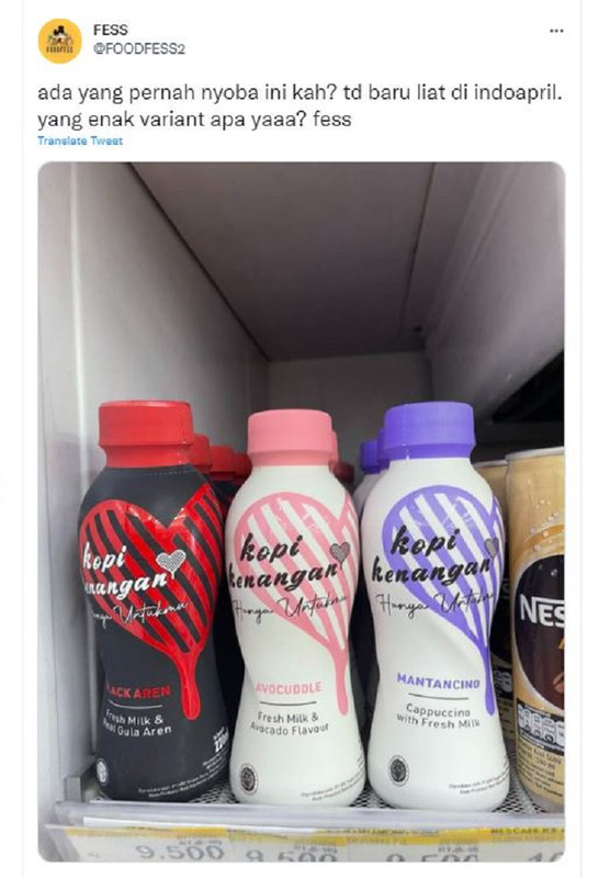 Kopi Kenangan Rilis Produk Siap Minum Rasa Avocuddle Banyak Diincar