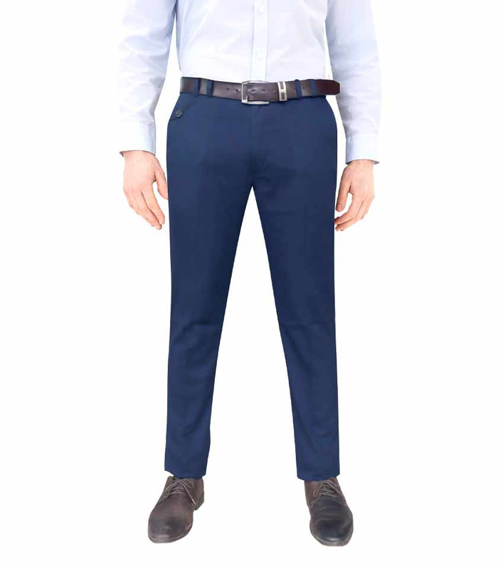 Men’s Trouser 100% Cotton Regular Fit Cross Pocket : 858 (14.Pantony Blue)