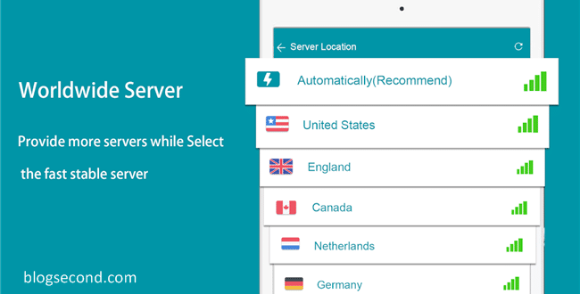 Gambaran dari Aplikasi Thunder VPN di Android