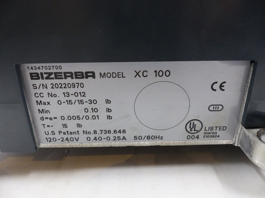 BIZERBA XC100 DIGITAL COMMERCIAL FOOD SCALE W/ 3-IN-1 LABEL PRINTER
