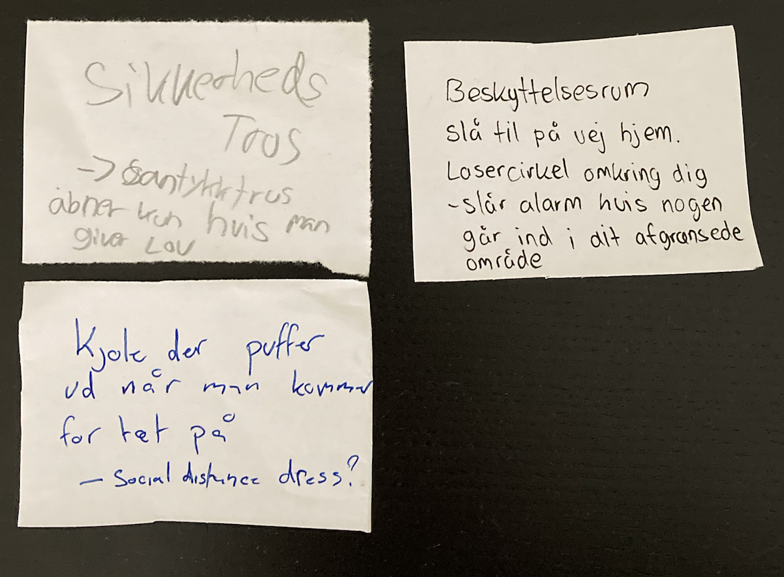 Post-its om sikkerhed og beskyttelse