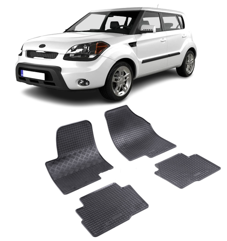 Set 4 covorase Kia Soul 2009-2014, din cauciuc 100%, compatibile cu autoturismul KIA Soul