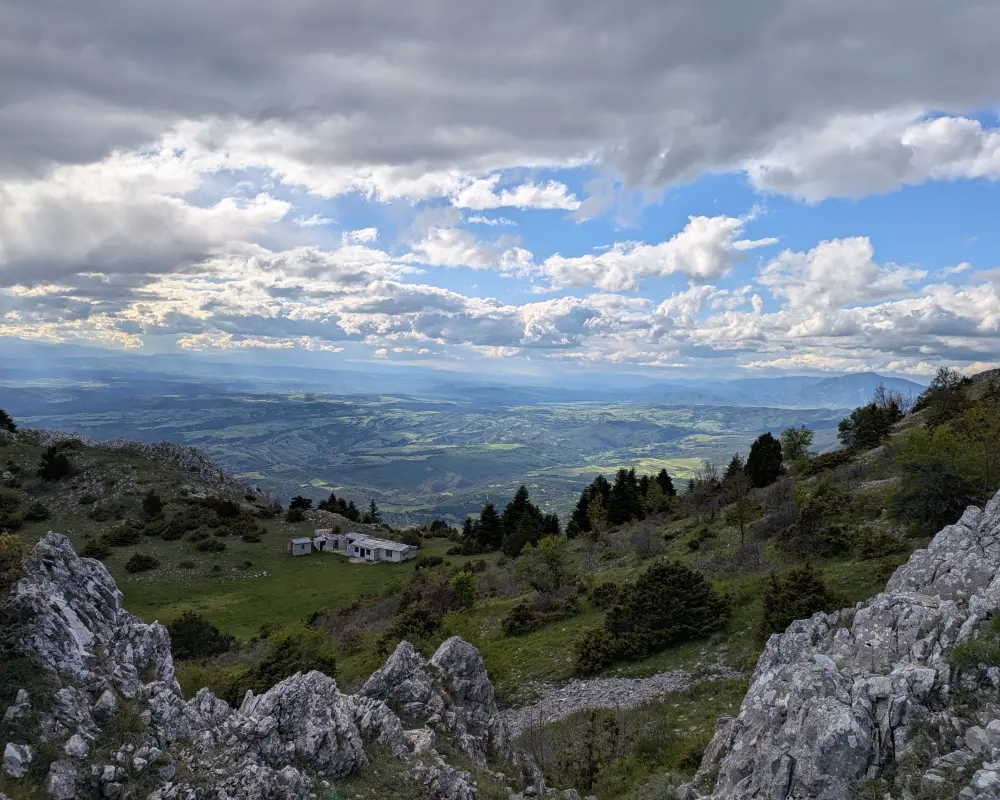 View at an old sheep farm during the hike