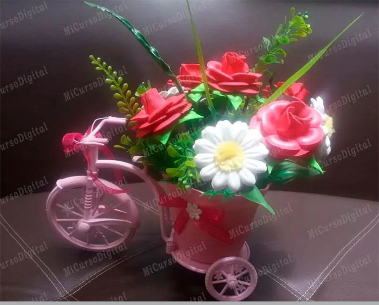 set flores margaritas girasol y rosas en foami fomi goma eva