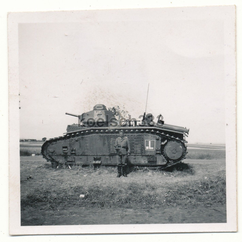 Foto französischer Char B 1 Panzer Wehrmacht Beu