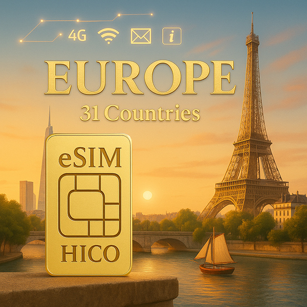 Mua eSIM Châu Âu Europe B tại Việt Nam từ Hico
