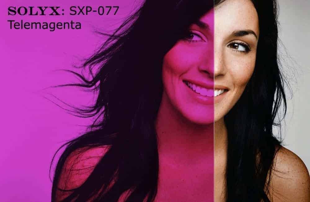 SXP-077UV Telemagenta – Stained Glass Window Film. Transparent, optically clear, coloured, polyester film with scratch resistant, protective coating.…