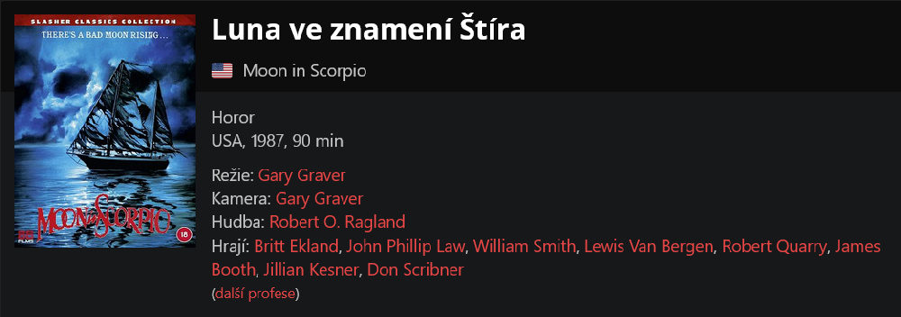 Luna ve znamení Štíra / Moon in Scorpio (1987)