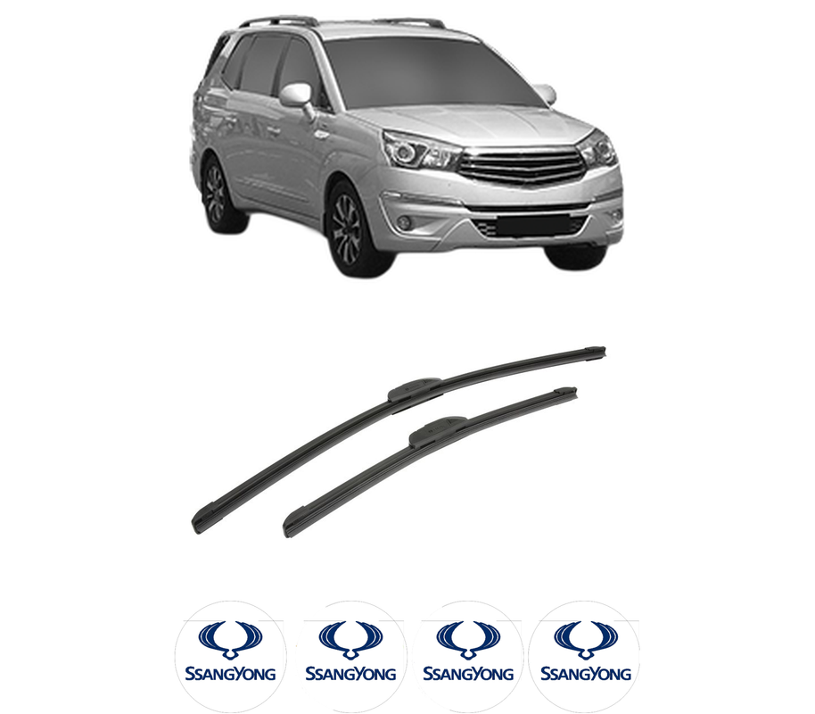 Set stergatoare auto SSANGYONG RODIUS II VAN (CA1) din 2015, pentru parbriz auto, 2 bucati, Bosch Aerotwin Retrofit, din cauciuc siliconat rezistent, 4 Stickere Auto SSANGYONG