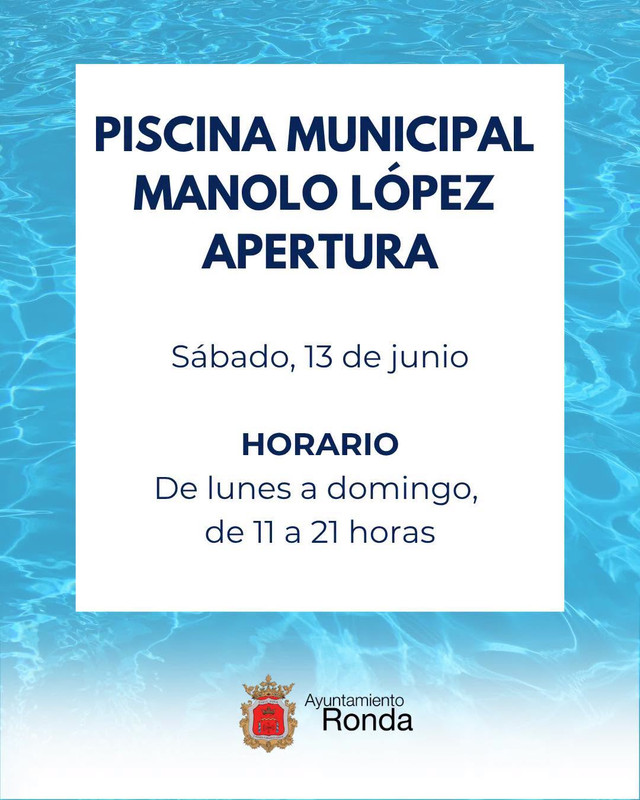 Apertura de la Piscina Municipal de Ronda