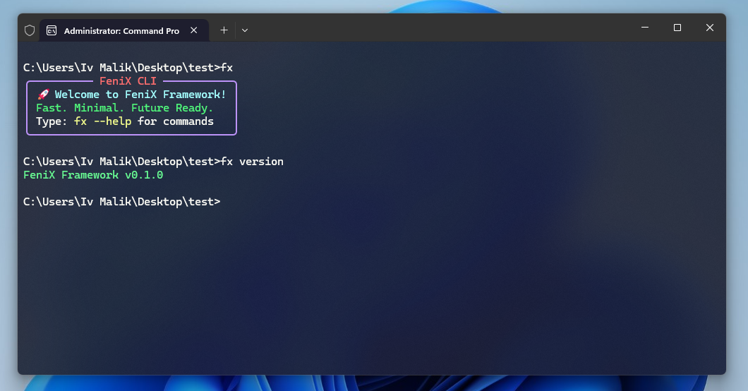CLI Screenshot