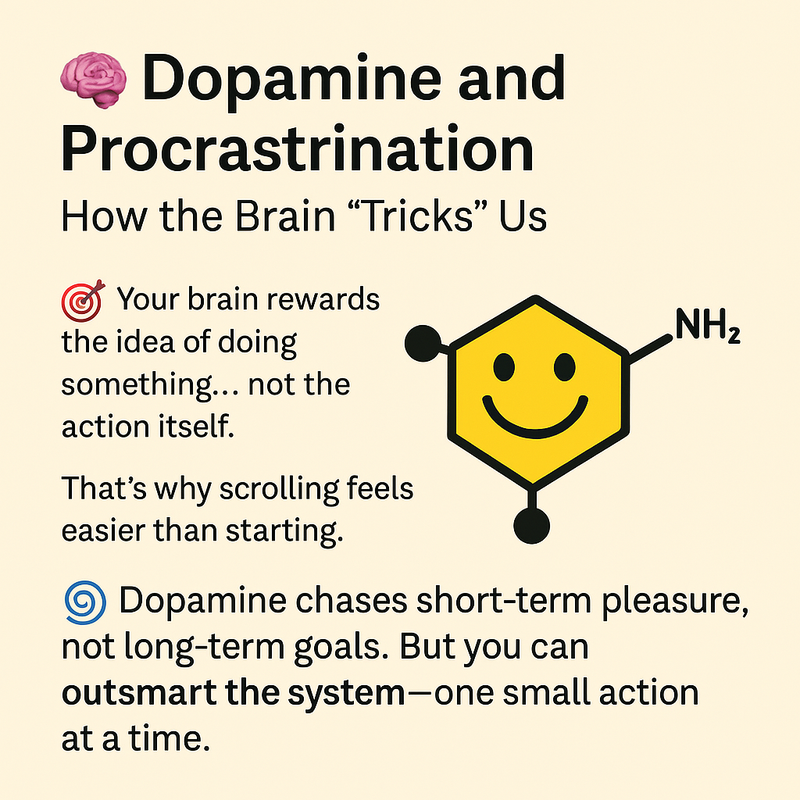 Your brain rewards the idea of doing something... not the action itself. That's why scrolling feels easier than starting