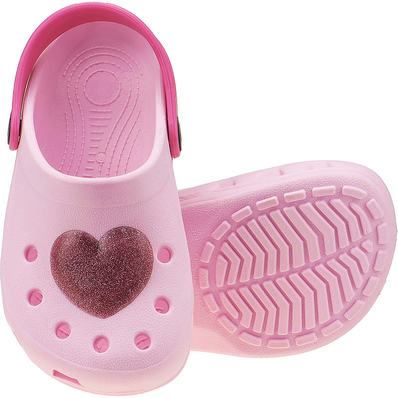 Sandália Menina Coração Rosa Glitter miniatura 3