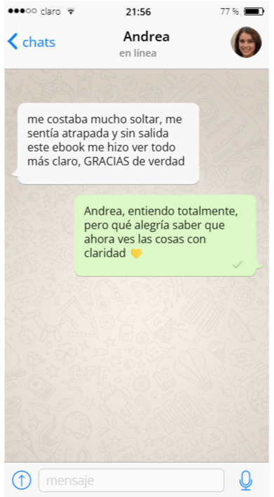 Testimonio de WhatsApp