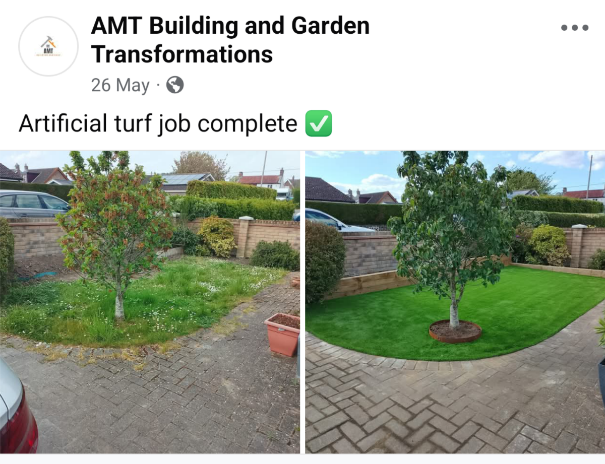 artificial turf sleepers little plumstead acle norwich landscaper builder