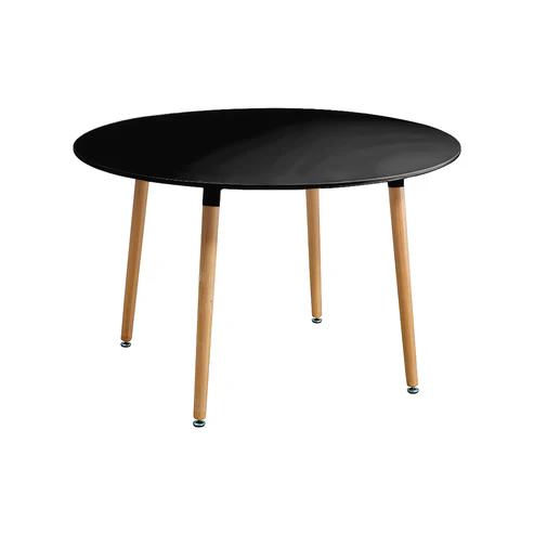 Mesa Milan Redonda Laqueada 80cm Negra