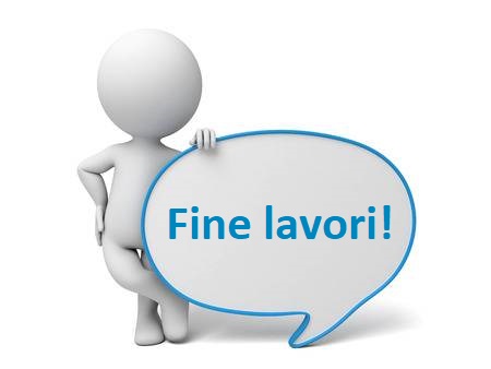Fine lavori.  Sito------SPEEDY