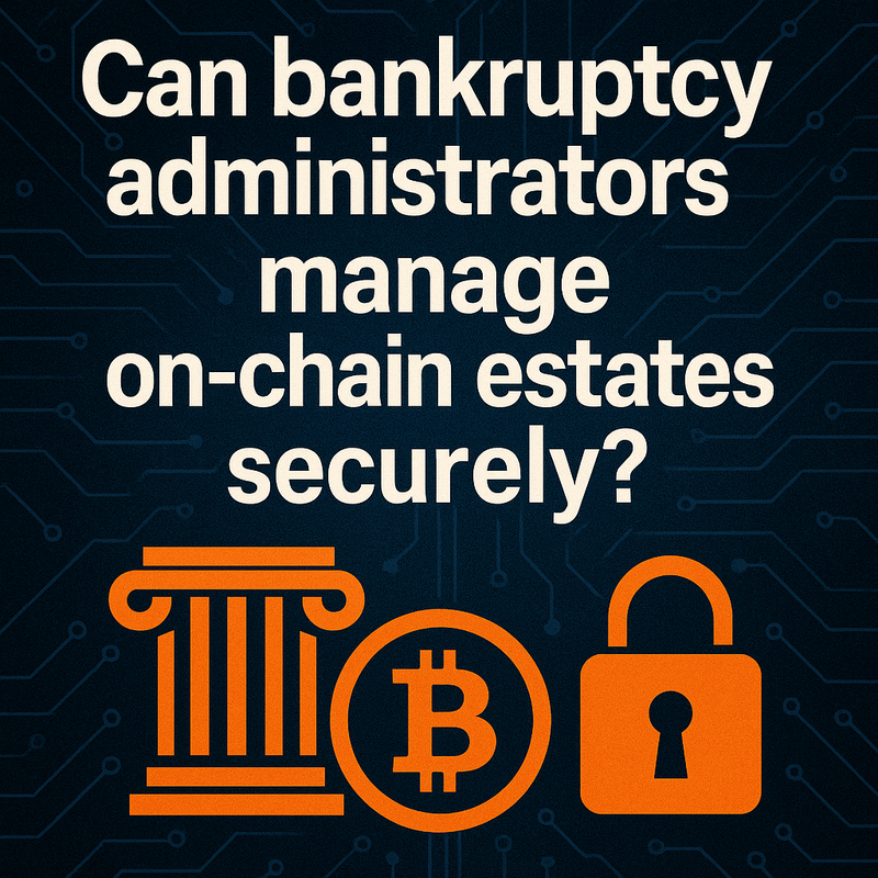 Can bankruptcy administrators manage on-chain estates securely?