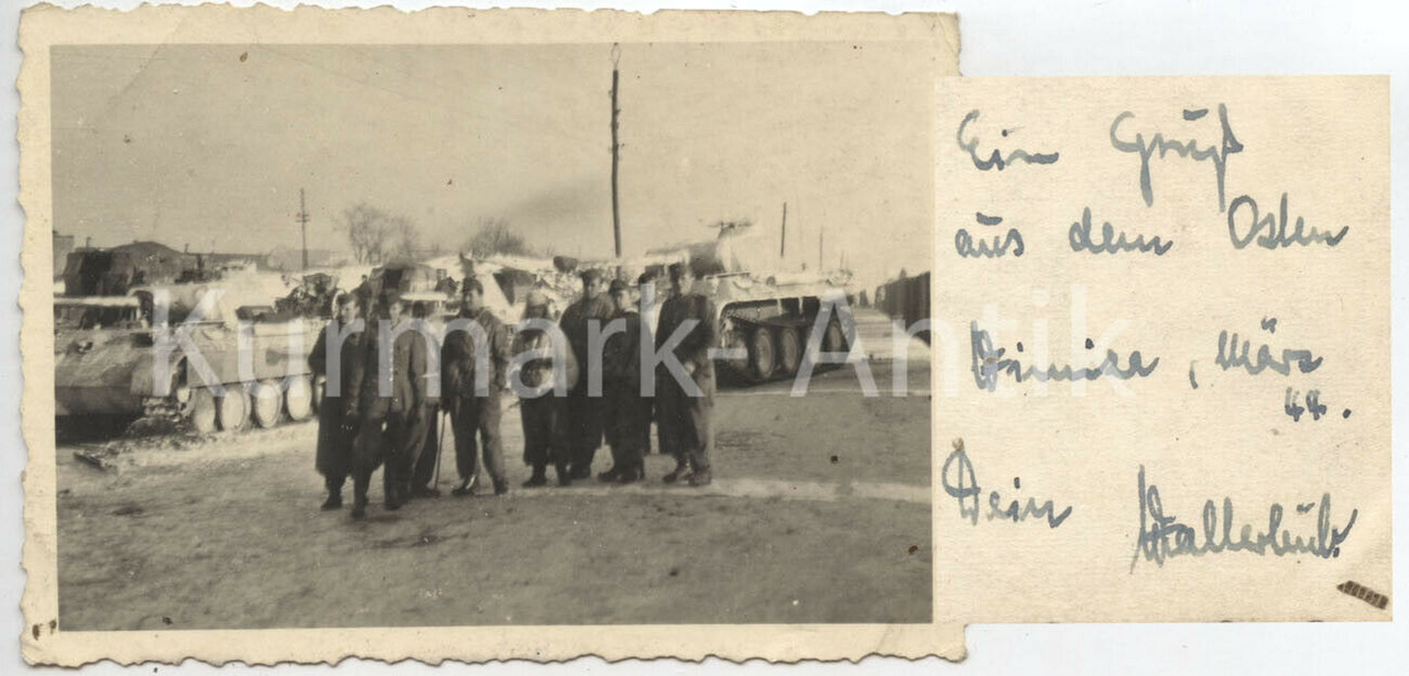 Foto Wehrmacht Panzer Tiger Panther Russland März 1944 Winter Front TARN !