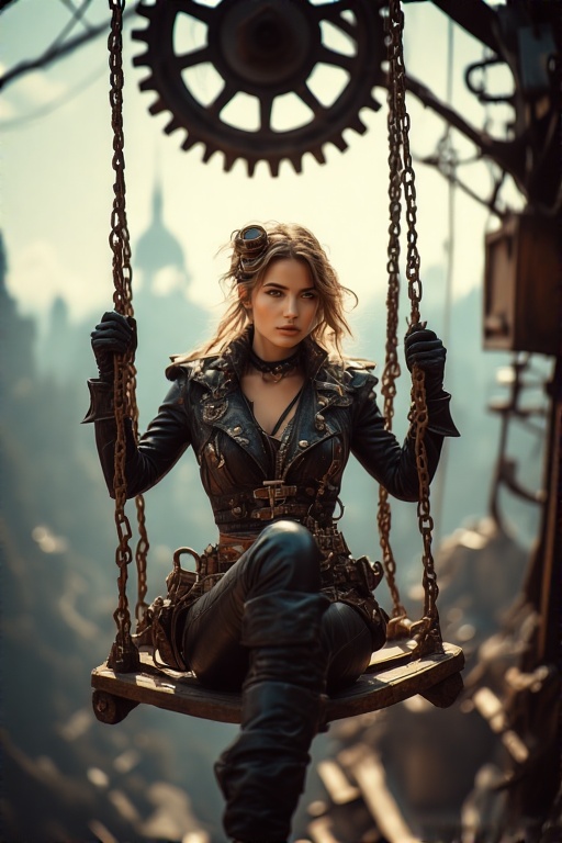 A-woman-seated-on-a-rusty-meta-8