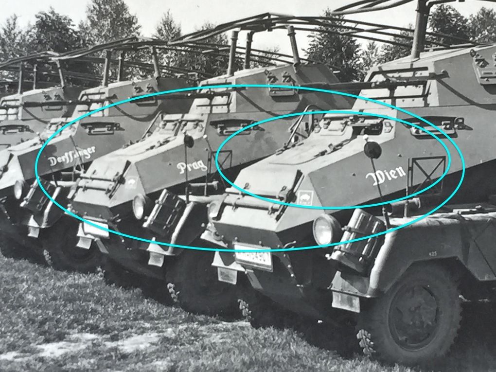 Orig.Foto Sd.Kfz. Panzer Tank Spähwagen mit Namen