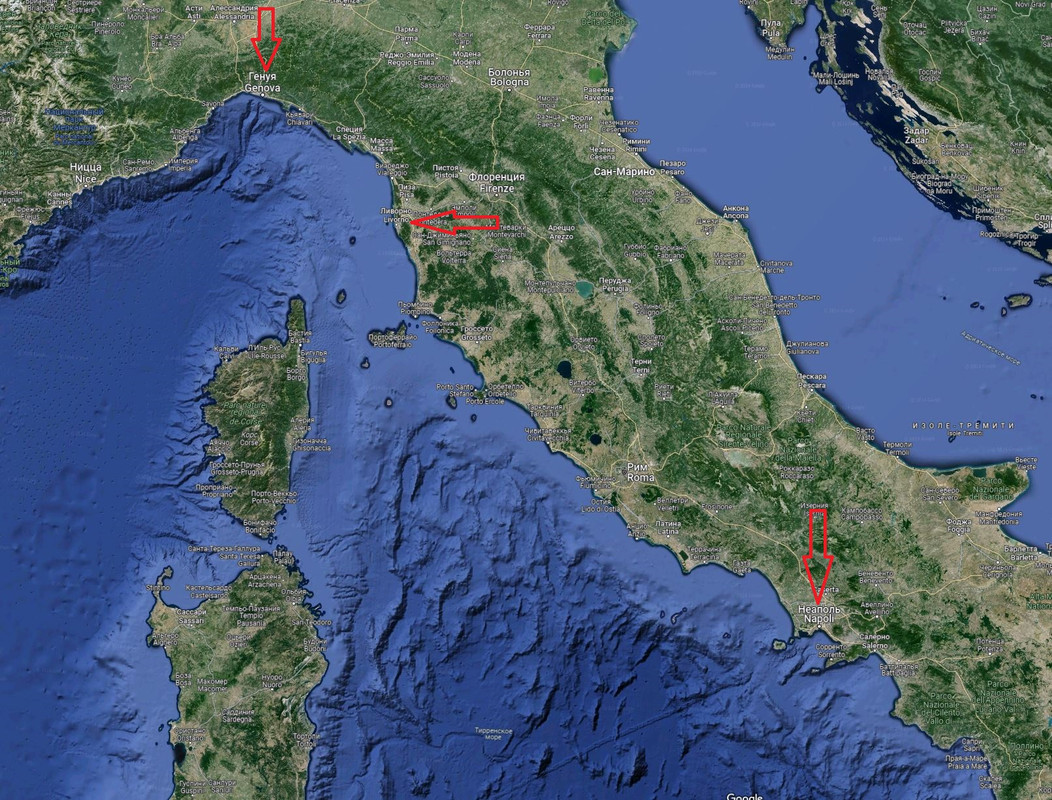 Карта Италии