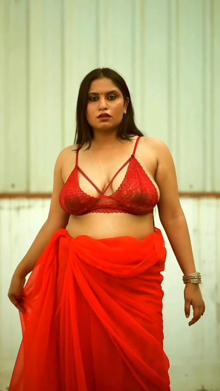 desi hot aunty black nipple through red bra and costume.mp4_snapshot_00.02.255
